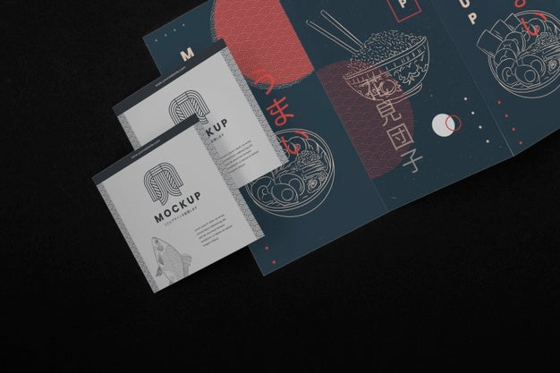 Free Brochure Mockup With Japanese Inspiration Psd