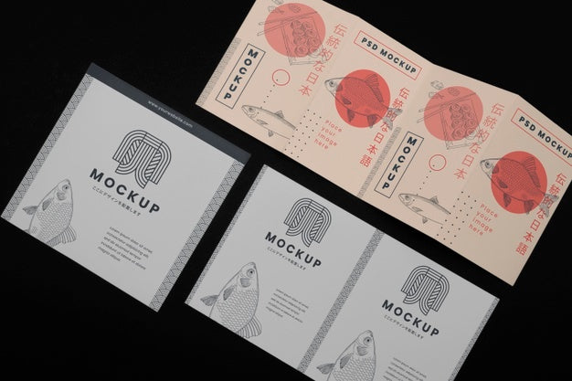 Free Brochure Mockup With Japanese Inspiration Psd