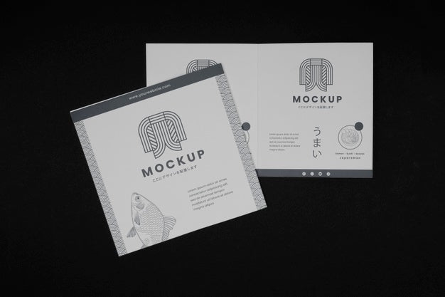 Free Brochure Mockup With Japanese Inspiration Psd