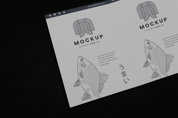 Free Brochure Mockup With Japanese Inspiration Psd