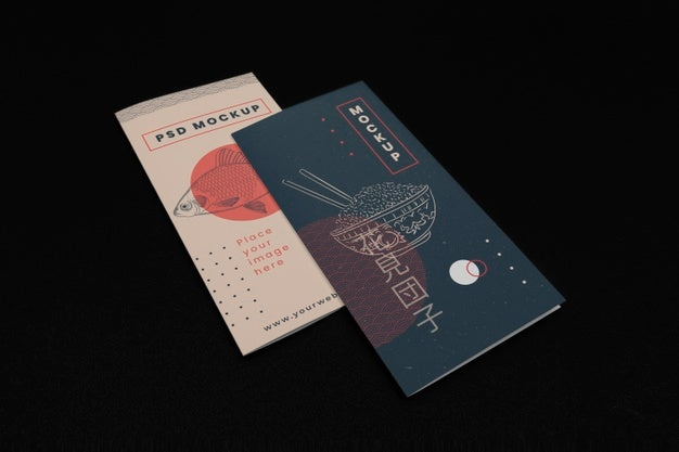 Free Brochure Mockup With Japanese Inspiration Psd