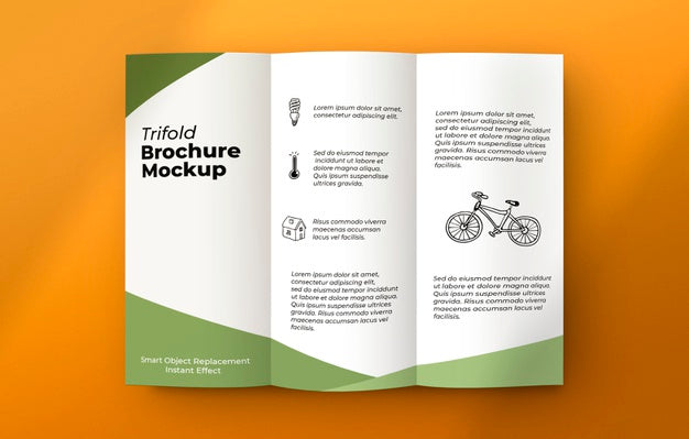 Free Brochure On Grey Surface Mockup Psd