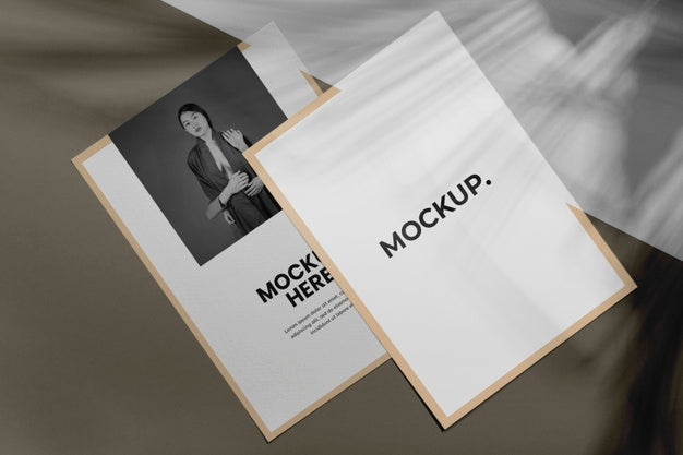 Free Brochure Shadow Overlay Mock Up Psd