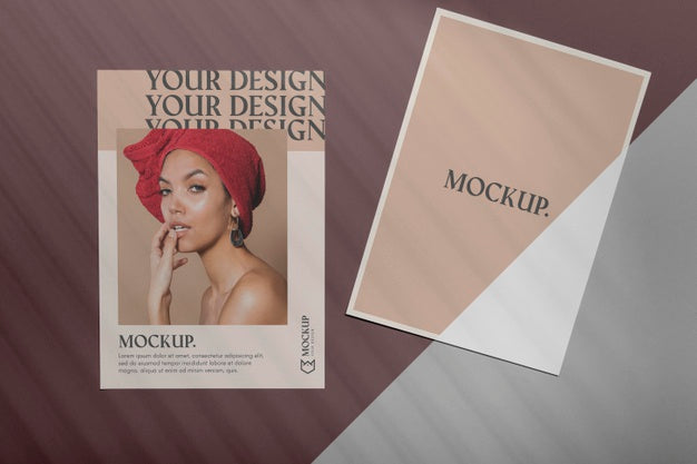 Free Brochure Shadow Overlay Mock Up Psd