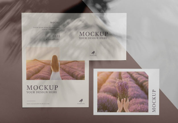 Free Brochure Shadow Overlay Mock Up Psd