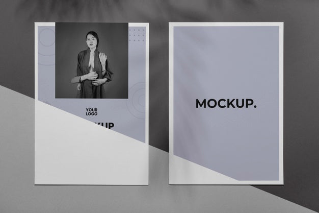 Free Brochure Shadow Overlay Mock Up Psd