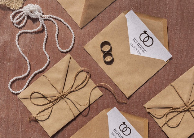 Free Brown Paper Envelopes Flat Lay Psd