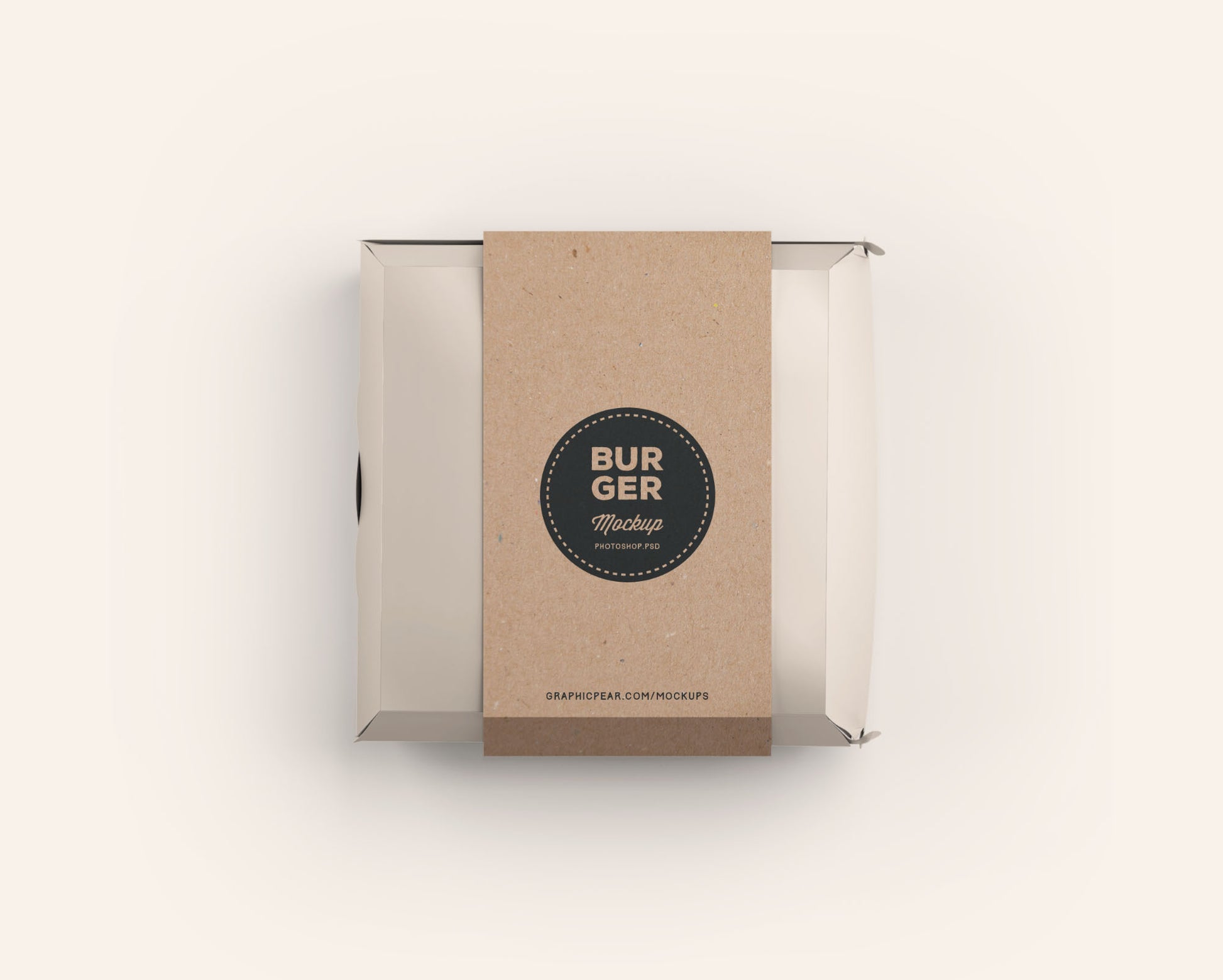 Free Burger Box Package Mockup