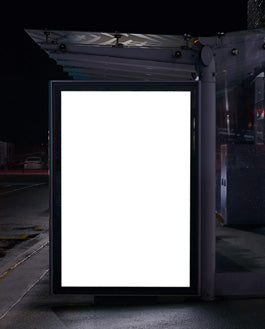 Free Bus Shelter Psd Poster Mockup