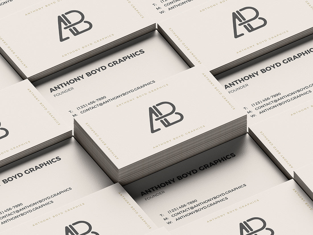 Free Business Card Grid Mockup Vol.3