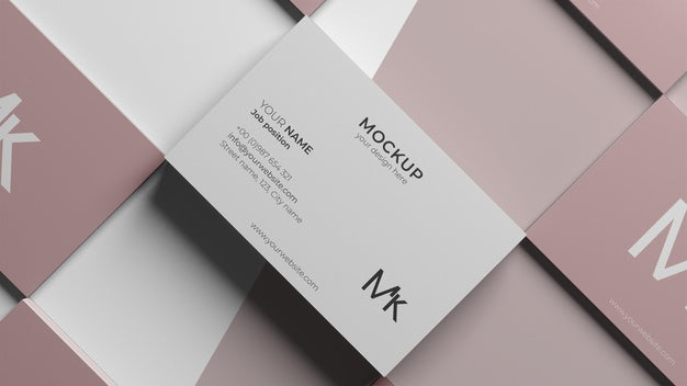 Free Business Card Mock-Up Arrangement Psd