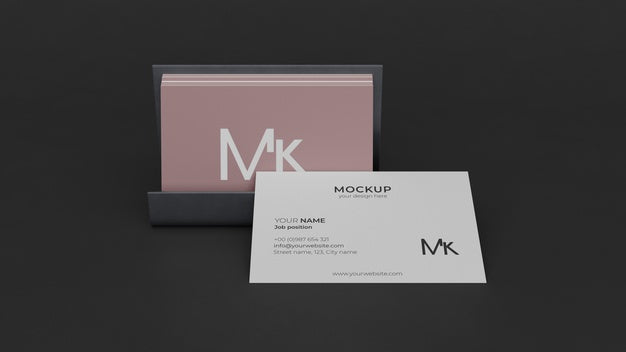 Free Business Card Mock-Up Composition Psd