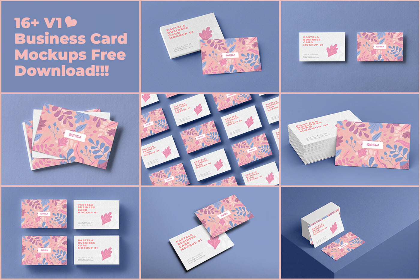 Free Business Card Mockup Collection