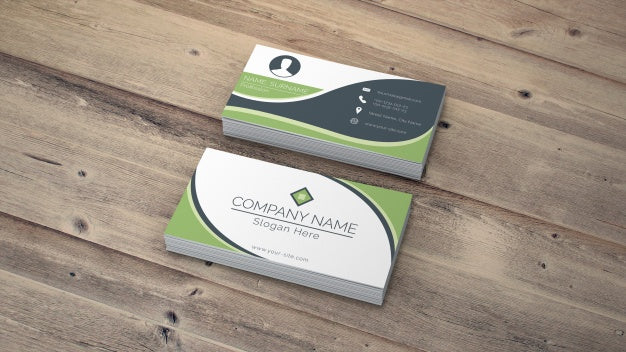 Free Business Card Mockup In Eco Style Psd