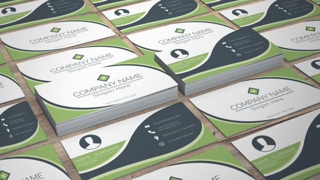 Free Business Card Mockup In Eco Style Psd