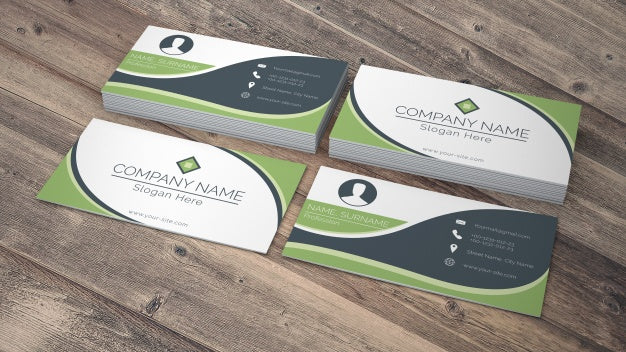 Free Business Card Mockup In Eco Style Psd