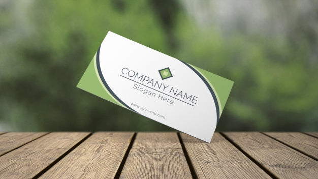 Free Business Card Mockup In Eco Style Psd