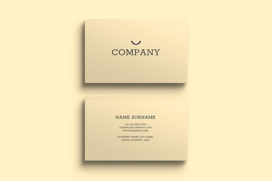 Free Business Card Mockup Psd In Gold With Front And Rear View