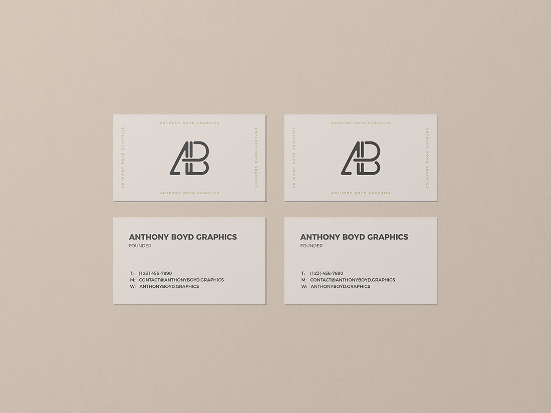 Free Business Card Mockup Vol.4