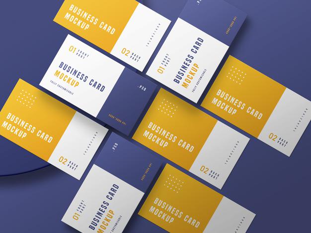 Free Business Card Set Mockup Psd