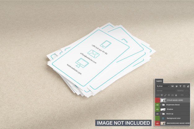 Free Business Card Stacks Mockup Psd