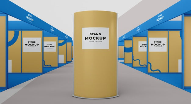 Free Business Stand And Booth Mock-Up Psd