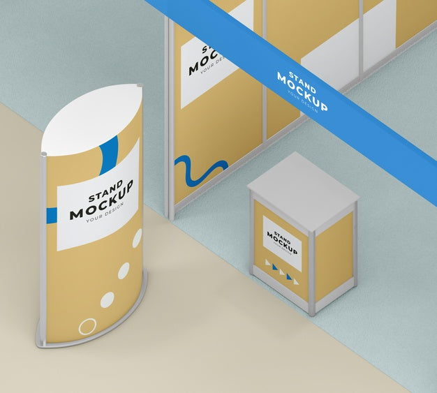 Free Business Stand And Booth Mock-Up Psd