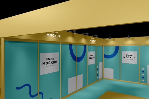 Free Business Stand And Booth Mock-Up Psd