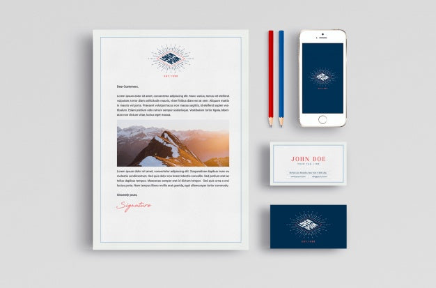 Free Business Stationery Mock Up Psd