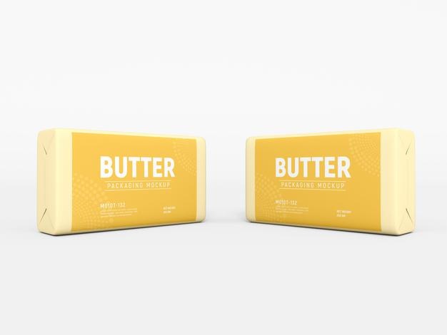 Free Butter Block Bar Packaging Mockup Psd