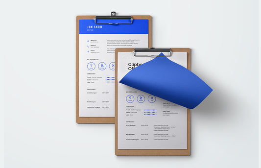 Free Minimal Blue Resume Template in Photoshop (PSD) Format
