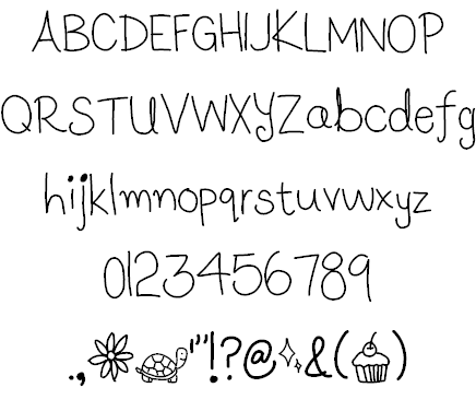 Free Luna\'s Handwriting Font