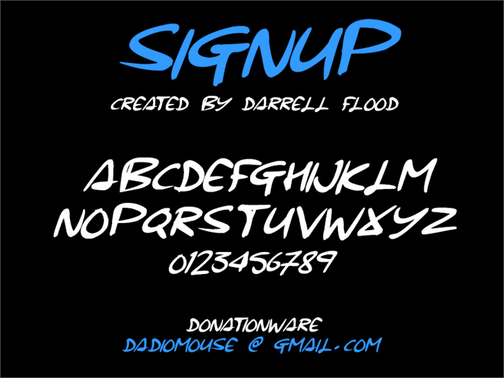 Free Signup Font