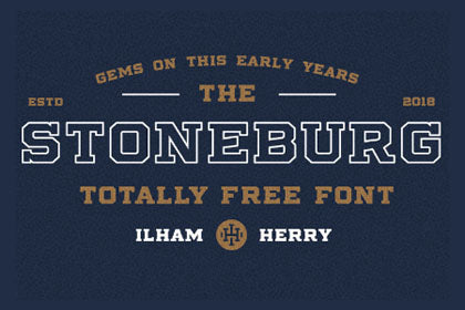 Free Stoneburg Block Font