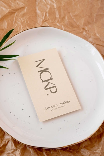 Free Camel And Nude Visits Card Mockup Psd