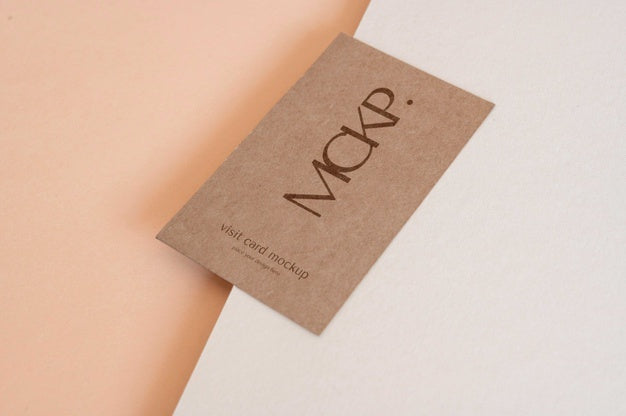 Free Camel And Nude Visits Card Mockup Psd