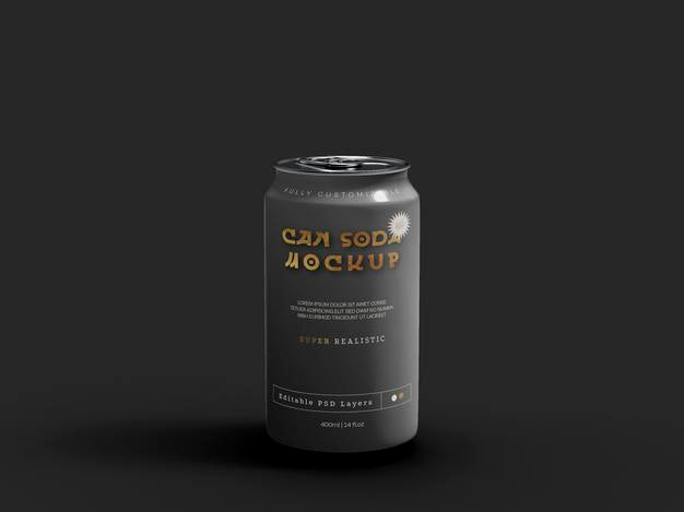 Free Can Mockup Psd