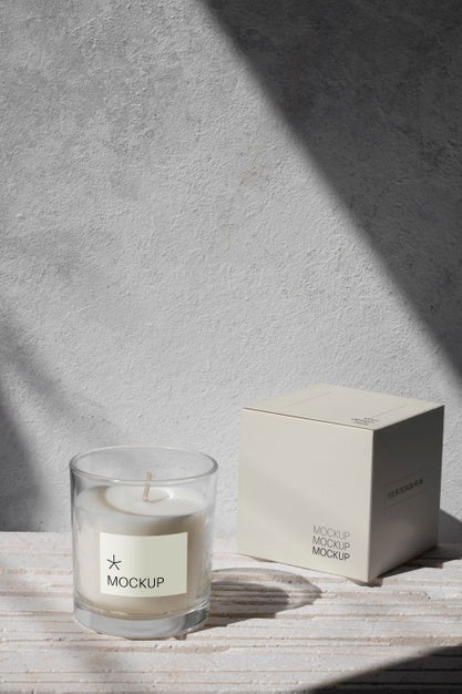 Free Candle Packaging Design Mockup Psd