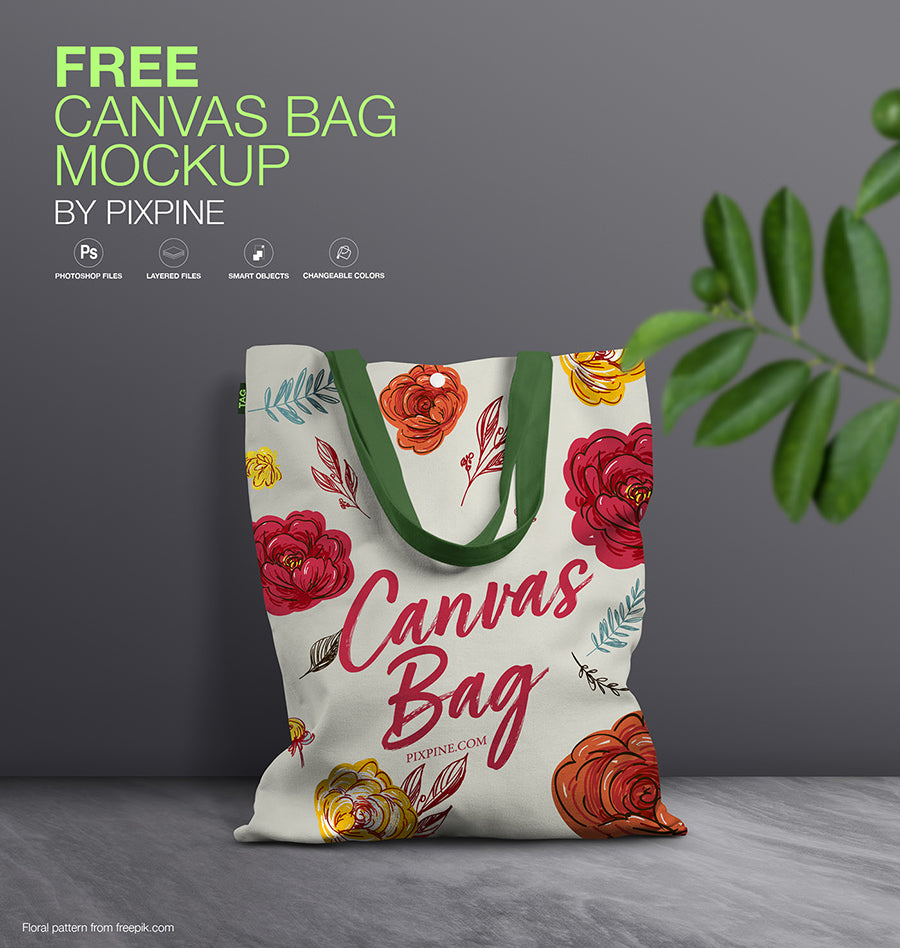 Free Canvas Bag Mockup