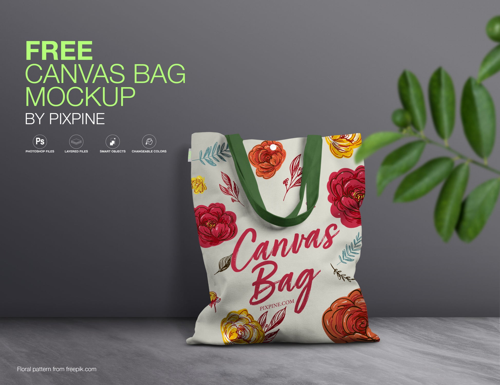 Free Canvas Bag Mockup