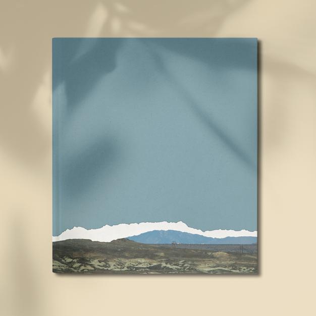 Free Canvas Print Mockup Of Minimal Mountain Range Psd