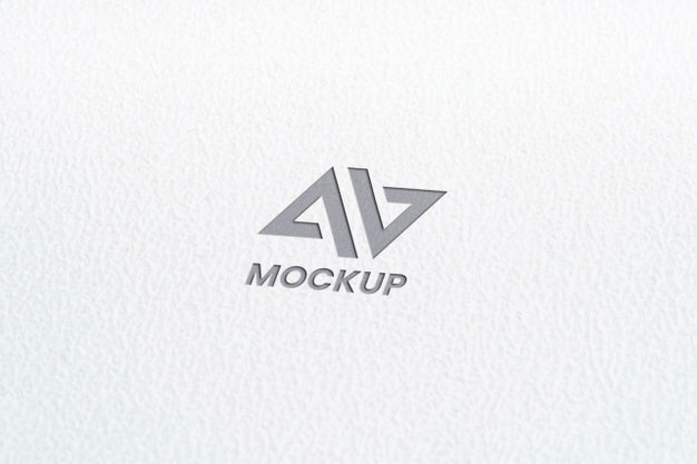 Free Capital Letter Mock-Up Logo Design On Minimalist White Paper Psd