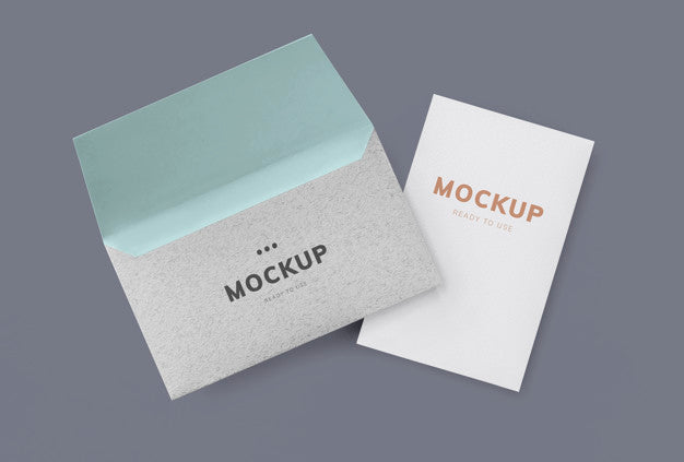 Free Card And Envelope Mockup Psd