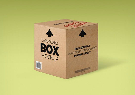 Free Cardboard Box Mockup Psd