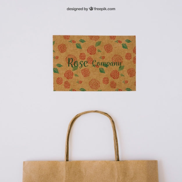 Free Cardboard Card And Bag Psd