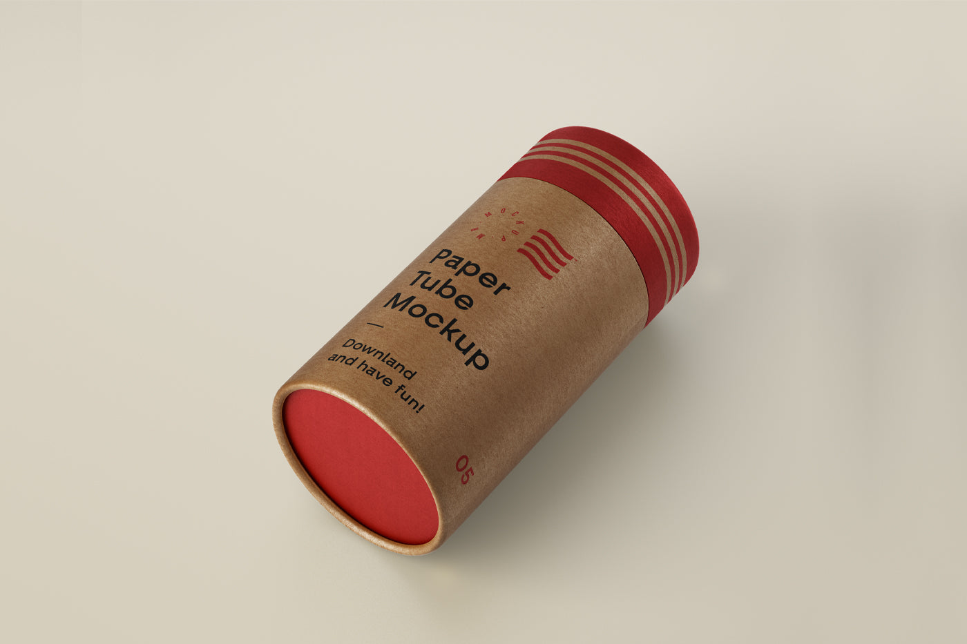 Free Cardboard Tube Mockup