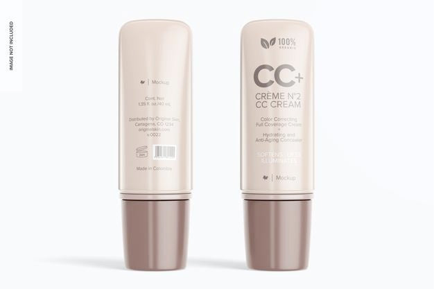 Free Cc Cream Bottles Mockup, Vista Frontal Psd