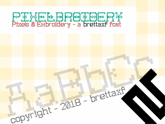 Free Pixelbroidery Font