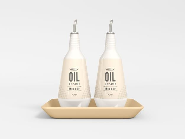 Free Ceramic Oil Dispenser Bottle Mockup Psd