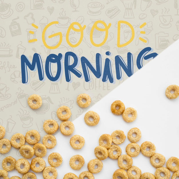 Free Cereals With Good Morning Message Psd